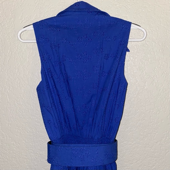 City Chic | Blue 1950's Fit & Flare Shirt Dress | Size XS 14/16 - Picture 7 of 11